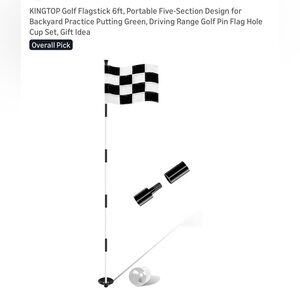 Golf Flagstick with Checkered Flag